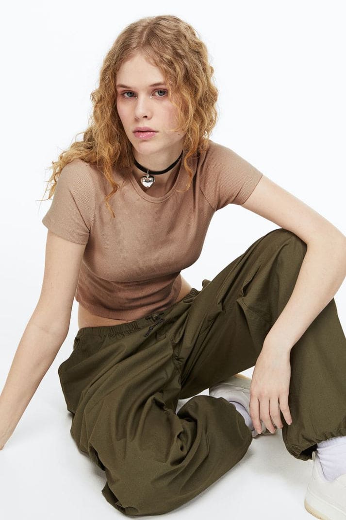 Haut en jersey de coton - Beige
